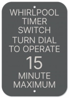 Whirlpool Timer Sign