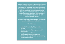 Human Trafficking Signs