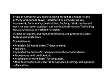 Human Trafficking Signs