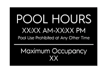 Pool/Spa Signs