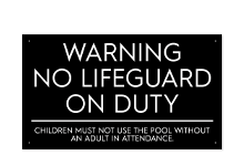 Pool/Spa Signs