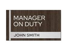 Manager on Duty Signs
