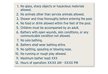 Pool Signs