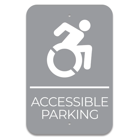 Accessible Parking Sign w/Dynamic ISA Symbol