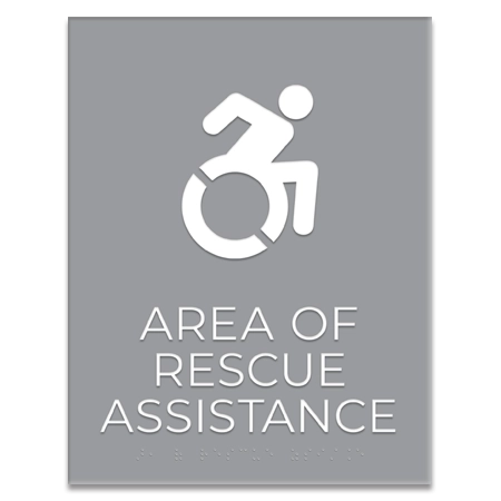 Area of Rescue Assistance Sign - NYC Compliant