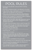 Arkansas Pool Rules Sign