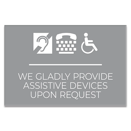 Assistive Devices Sign w/Symbols