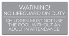 Baldwin County, Alabama No Lifeguard Warning Sign