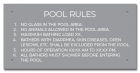 Baldwin County, Alabama Pool Rules Sign