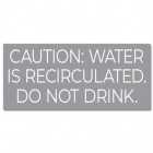 California Recirculated Pool Water Warning Sign