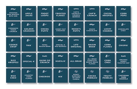Cereal Labels - Set of 40