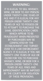 Colorado Alcohol Age Warning Sign