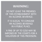 Colorado Alcohol Fine Warning Sign
