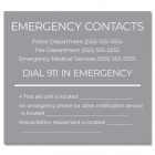 Connecticut Emergency Contacts Pool Sign