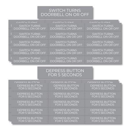 Depress Button & Doorbell SwitchSwitch Plate Labels