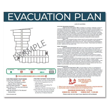 Emergency Evacuation Plan w/ State Laws