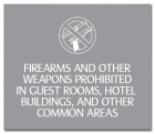 Firearms and Other Weapons Prohibited - FL Compliant - Acrylic Version