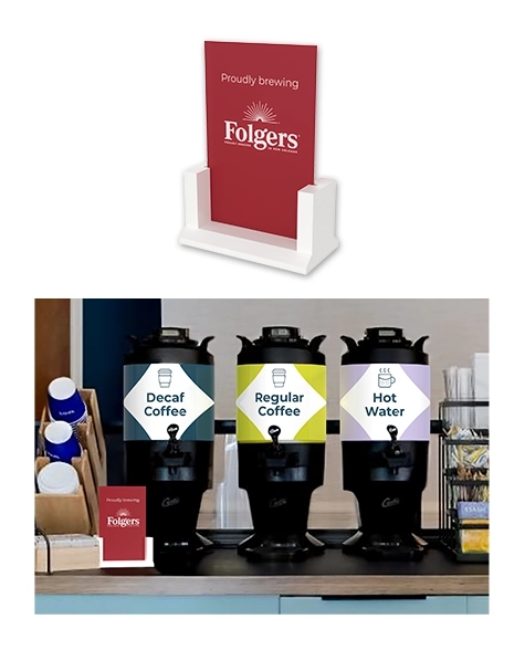 Folgers Label w/Base