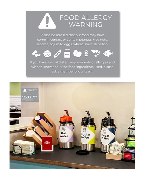 Food Allergy Warning