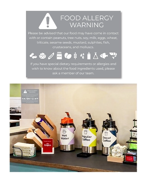 Food Allergy Warning - Canada