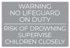 Georgia No Lifeguard On Duty Sign