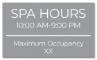 Georgia Spa Hours and Occupancy Sign