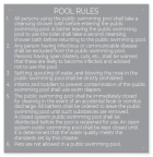 Hawaii Pool Rules Sign