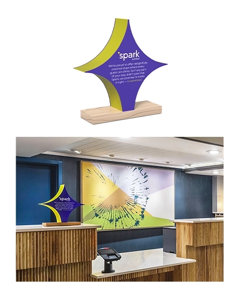 Hilton Guarantee Sign w/Base