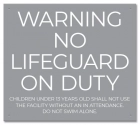 Idaho No Lifeguard Warning Sign