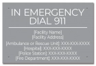 In Emergency Dial 911 Sign