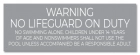 Indiana No Lifeguard on Duty Sign