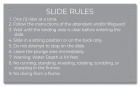 Indiana Water Slide Rules