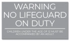 Iowa No Lifeguard On Duty Sign