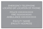 ISPSC Pool Emergency Phone Sign