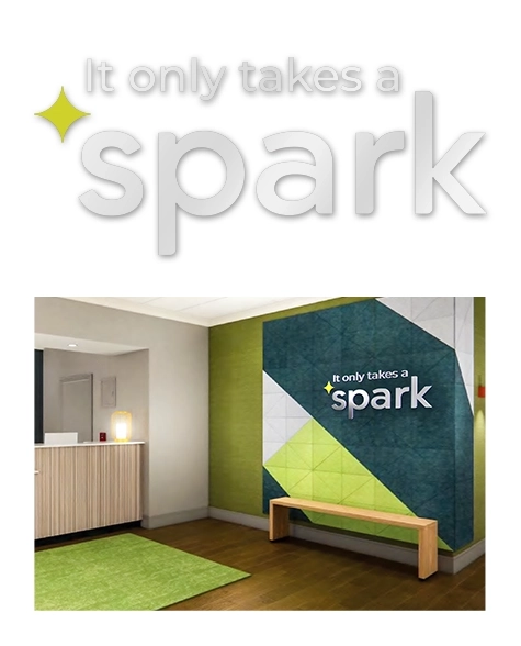 'It only takes a spark' Dimensional Letters