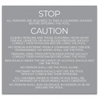 Mobile County, Alabama Pool Safety Rules Sign