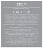 Mobile County, Alabama Spa Rules Sign