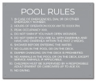 Montgomery County, Alabama Pool Rules and Regulations Sign