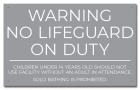 Nevada No Lifeguard Sign