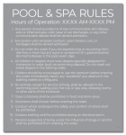 New Jersey Pool and Spa Rules Sign