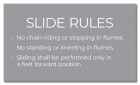 New York White-Water Slide Rules Sign