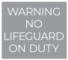 North Carolina No Lifeguard Sign for Wading Pools
