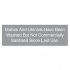 Not Commercially Sanitized Sign - Alabama Compliant