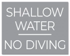 Ontario Shallow Water No Diving Sign