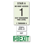 Photoluminescent Stairwell ID (Exit Level) - North Carolina 4 Floors or More