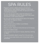 Prince Williams & Virginia Beach Spa Rules Sign