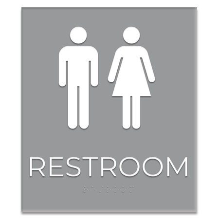 Restroom Sign w/Unisex Symbols
