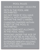 Texas Pool Rules Sign