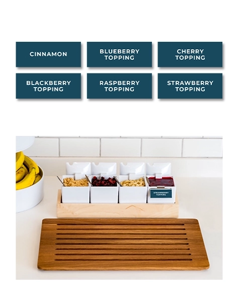 Topping Labels - Set of 6