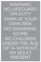 Virginia No Lifeguard Sign